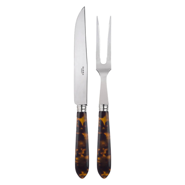Carving Set - Faux Tortoise