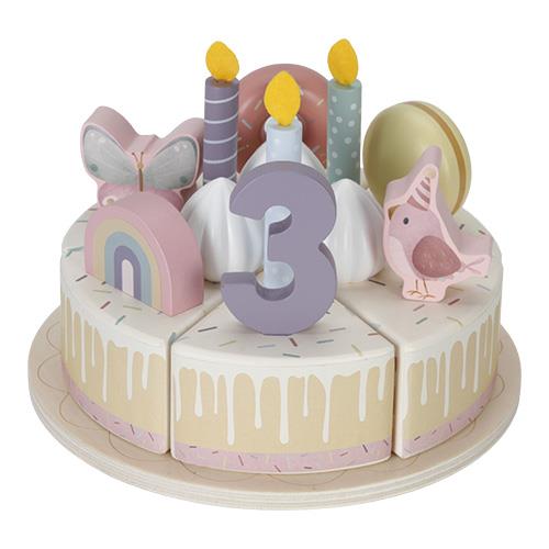 Wooden Birthday Cake - Pink