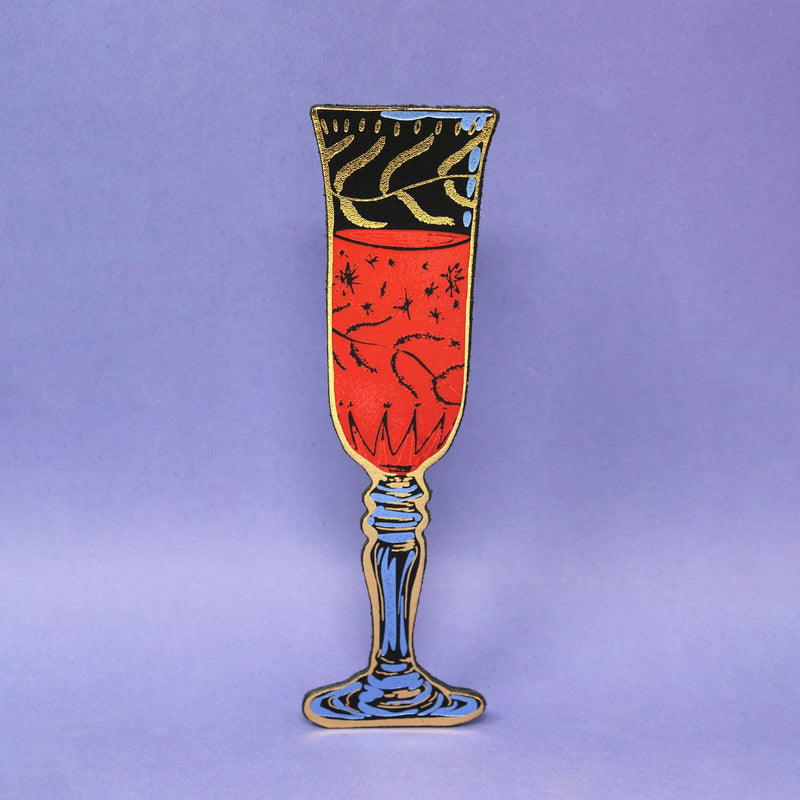 Wine Glass Bookmark - Apple Green