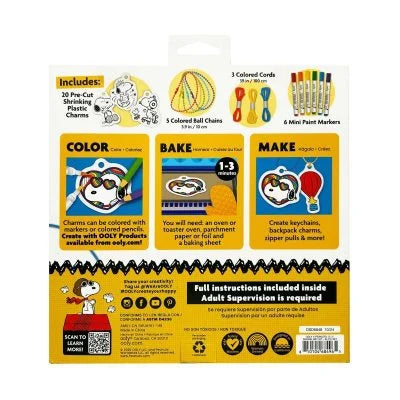 Ooly x Peanuts - DIY Shrink Art Kit & 6 Mini Paint Markers