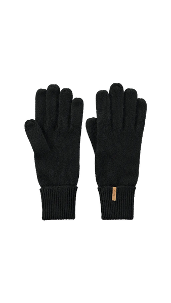 Fine Knitted Gloves - Black - Large