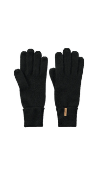 Fine Knitted Gloves - Black - Large