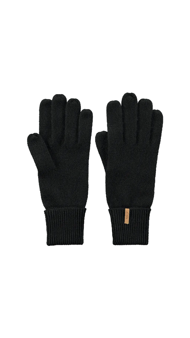 Fine Knitted Gloves - Black - Large