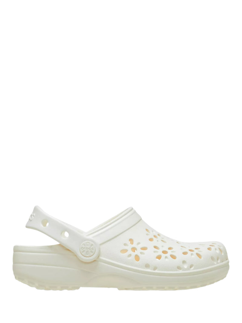 Kids Classic Floral Clogs - Chalk
