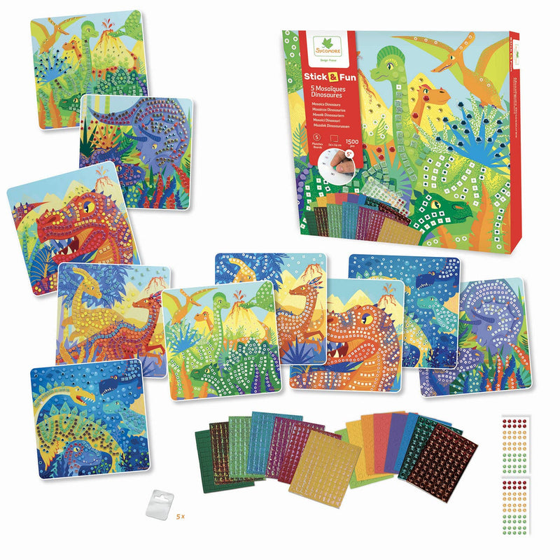 Stick 'n Fun Mosaic Dinosaurs Kit
