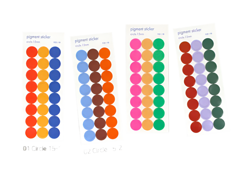 Pigment Sticker Transparent (04) circle 15mm