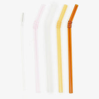 Sip Swirl Glass Straws - Set of 4