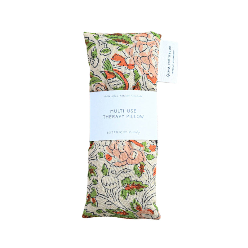 Lavender Therapy Pillow - 'Fairytale' Block Printed Cotton - Small