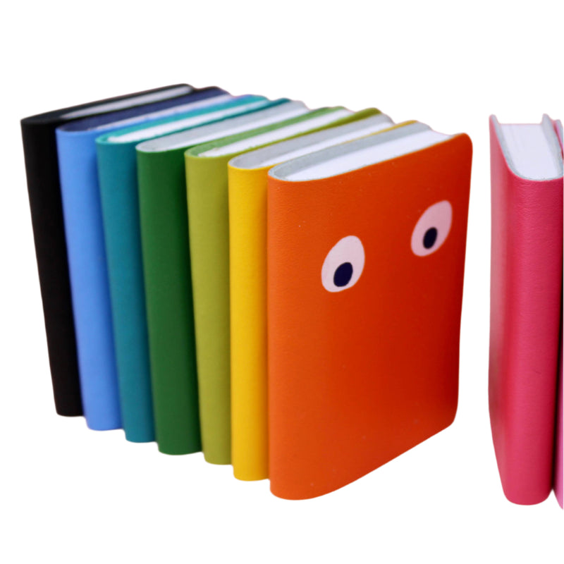Googly Eye Mini Leather Notebook - Hot Pink