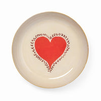 Round Enamel Tray - Heart