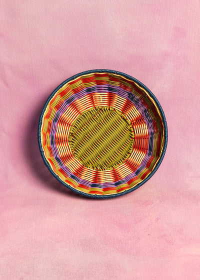 Woven Bowl - Red/Olive