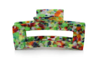 Big Metal London - Erica Statement Bulldog Hairclip: Pink/Purple