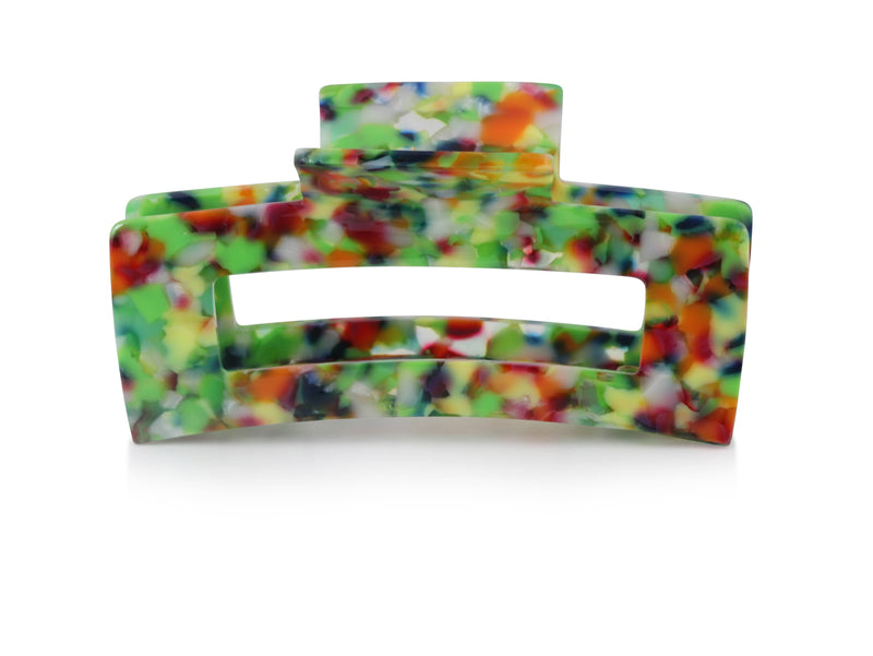 Big Metal London - Erica Statement Bulldog Hairclip: Pink/Purple