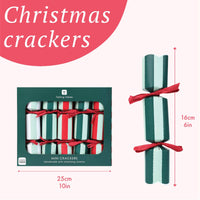 Mini Christmas Crackers - 6 Pack