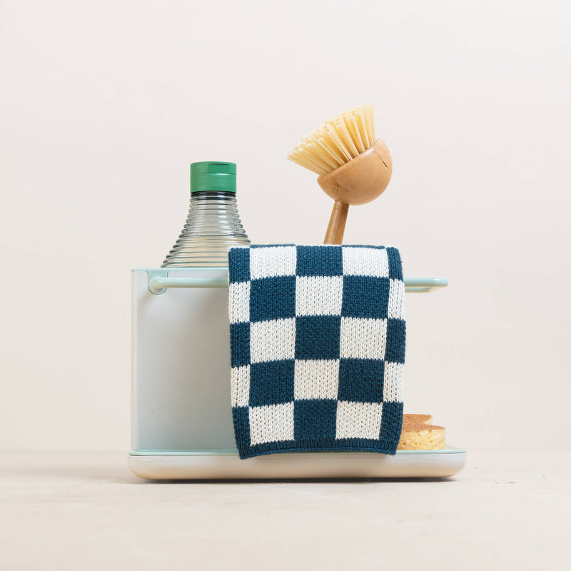 Reusable & Eco-Friendly Cotton Dishcloths: Check Mustard