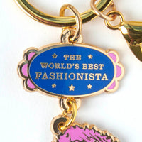 Peanuts World's Best Fashionista Keyring