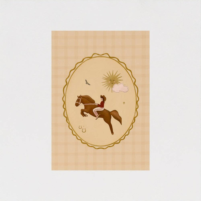 Queen of the Rodeo - Giclee Art Print - Cowgirl Cameo: A3