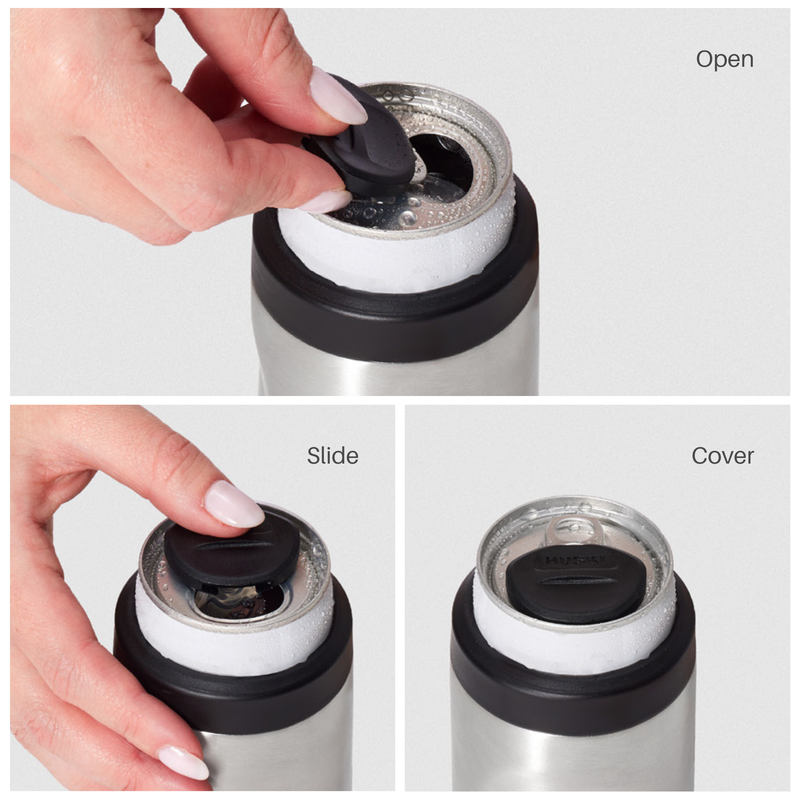 Huski Slim Can Cooler - Brushed Stainless