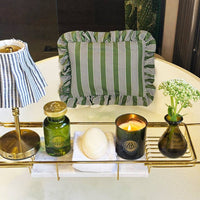The Original Bath Pillow - Heritage Stripe Green