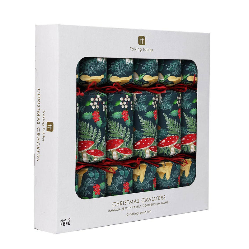 Forest Green Christmas Crackers | 6 Pack |