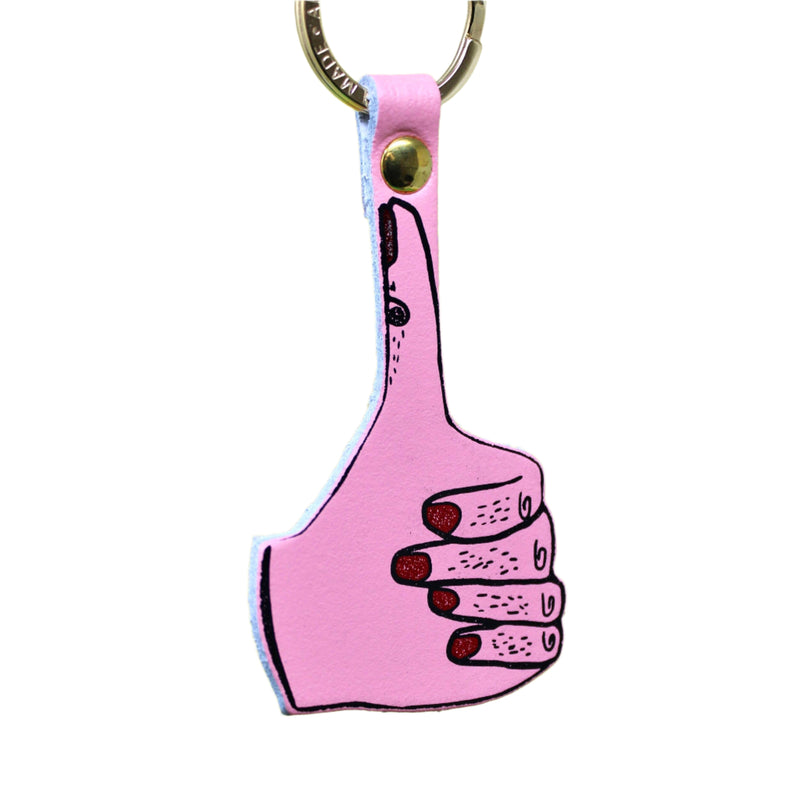 Thumbs Up Key Fob - Pink