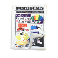 Nursery Times Crinkly Cloth Newspaper - Colourful Creatures