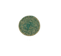 Jute Coasters in Olive Green/Natural, Tied Set of 4