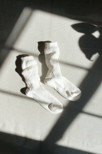 Cottage Socks - White Linen