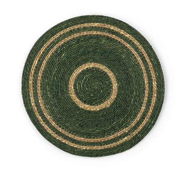 Seagrass Placemat - Olive Green / Natural