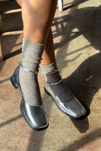 Winter Sparkle Socks - Nutmeg