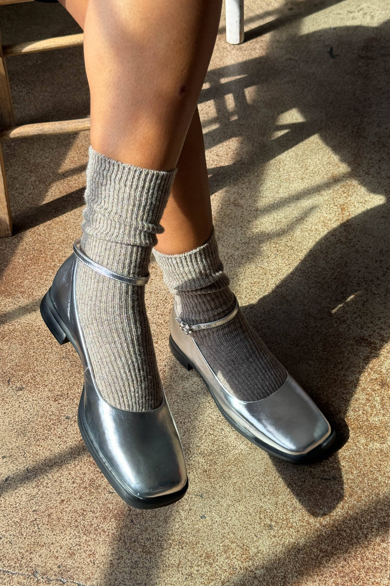 Winter Sparkle Socks - Nutmeg