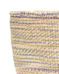 The Basket Room - ZAIDI: Lavender, Green & Yellow Tie-Dye Woven Storage Basket: S / Purple / Tie-Dye