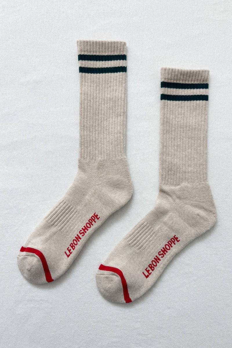 Extended Boyfriend Socks - Oatmeal