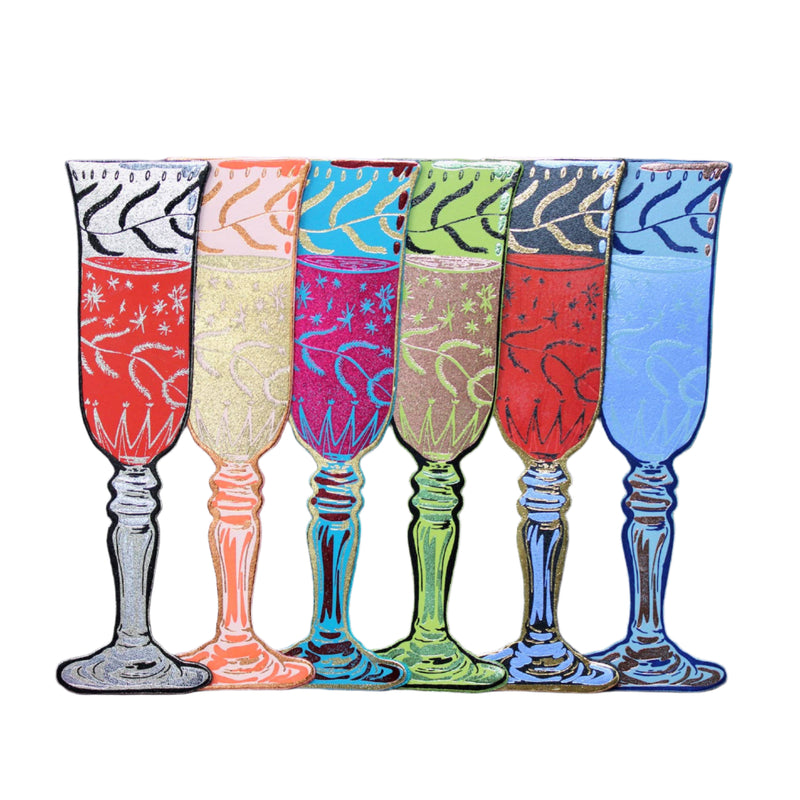 Wine Glass Bookmark - Pale Pink