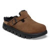 Boston Chunky Shearling Clog - Dark Tea