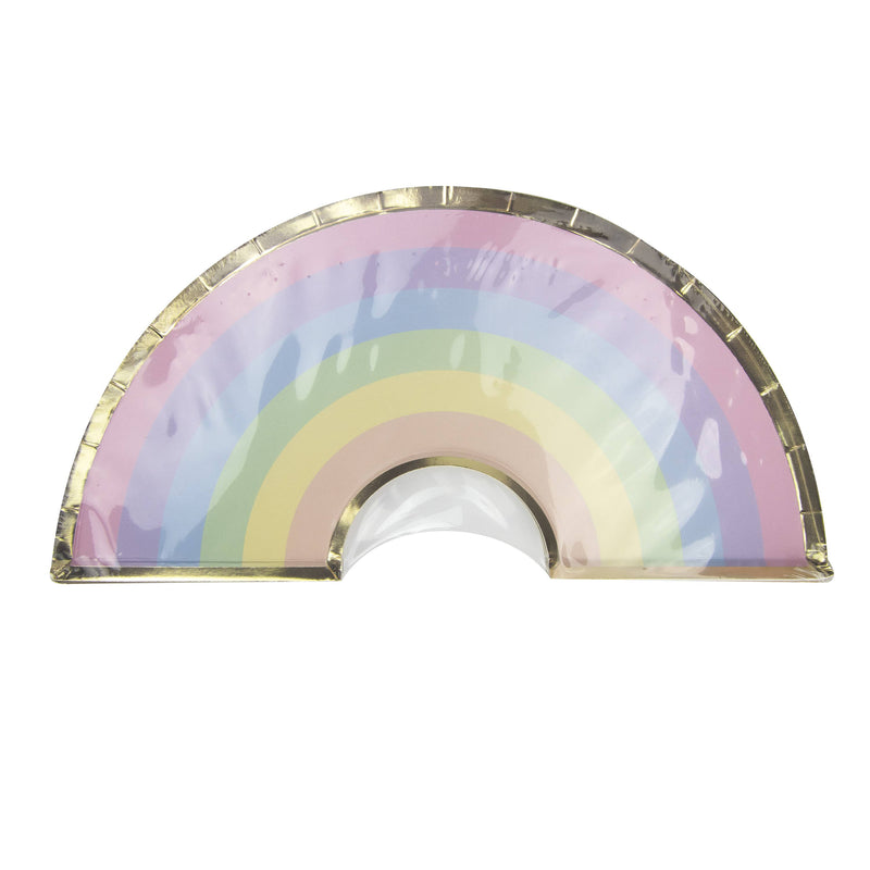 Pastel Rainbow Plates - Set Of 8