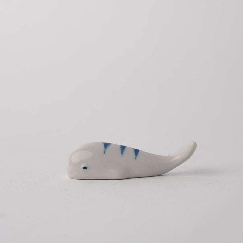 Blue Stripe Whale Chopstick Rest