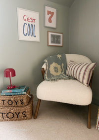 Lambswool Baby Blanket in Circus Jacquard