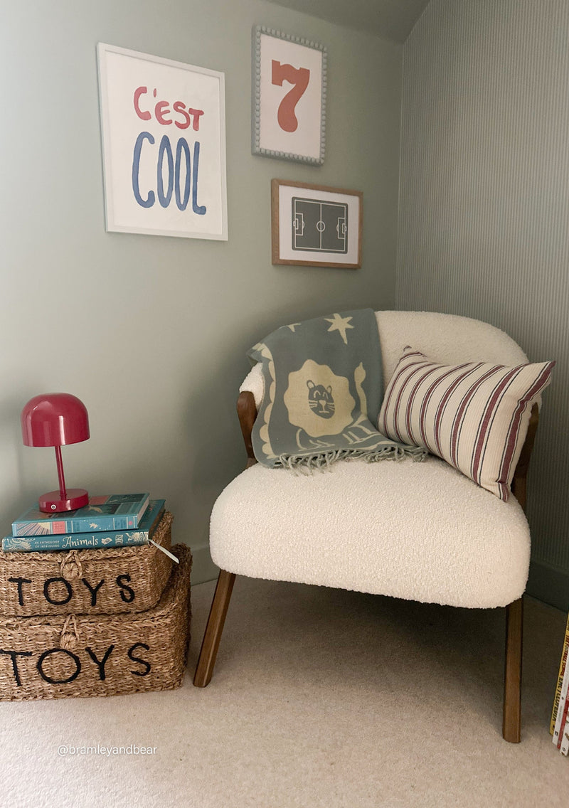 Lambswool Baby Blanket in Circus Jacquard