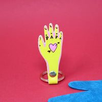 Papa Key Fob - Acid Green