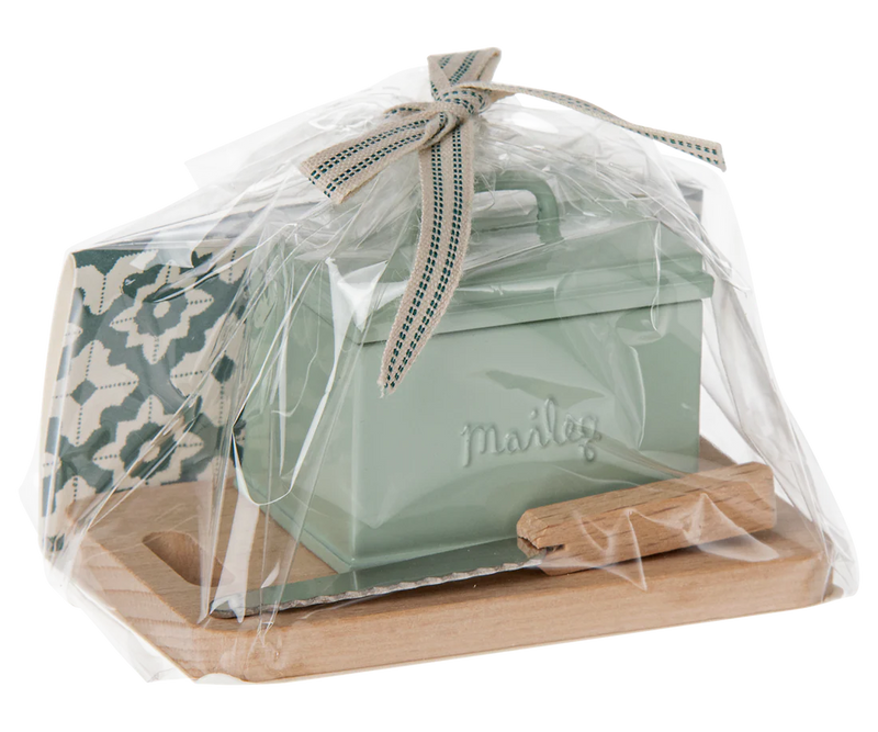 Minature Bread Box with Utensils