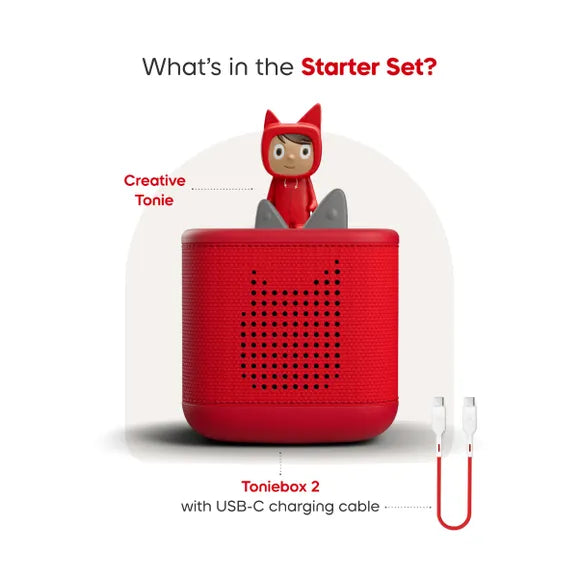 Toniebox 2 With Creative Tonie Rubie - Sunset Red