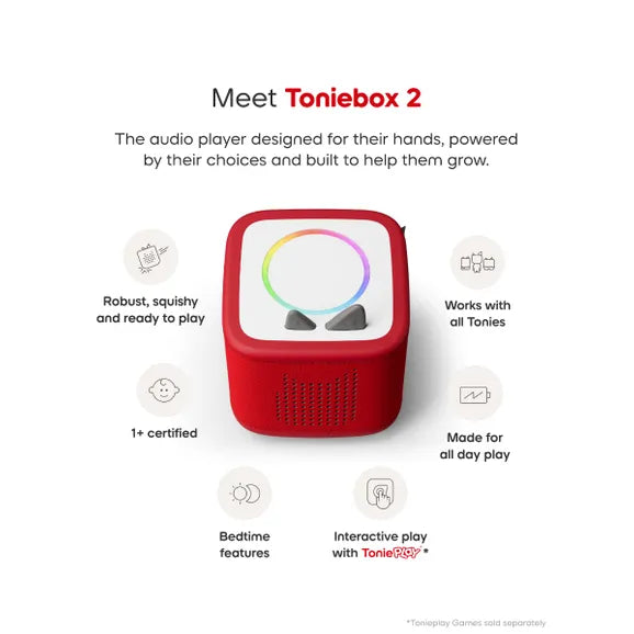Toniebox 2 With Creative Tonie Rubie - Sunset Red