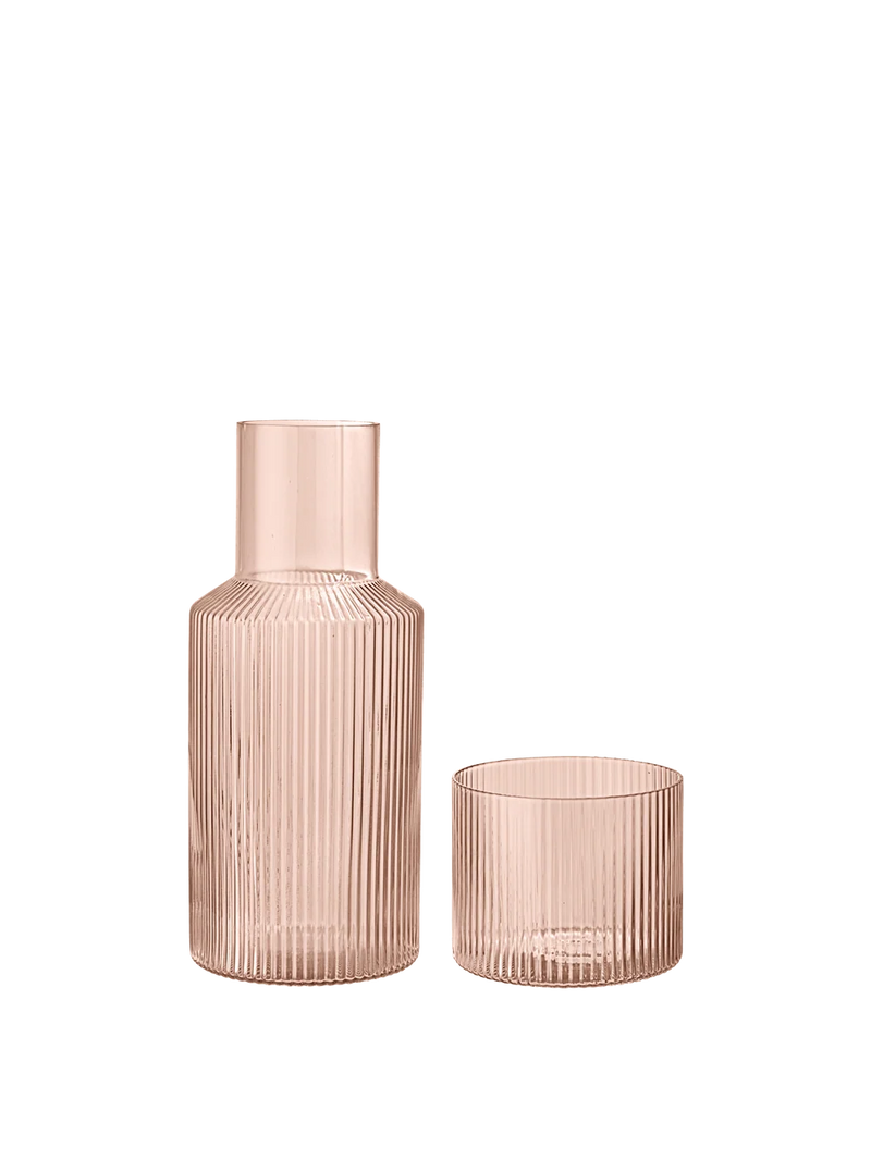 Ripple Small Carafe Set - Blush