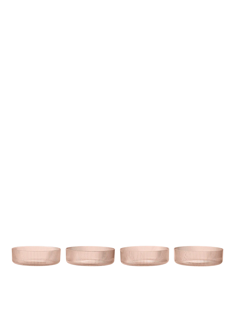 Ripple Serving Bowis - Set of 4 - Blush