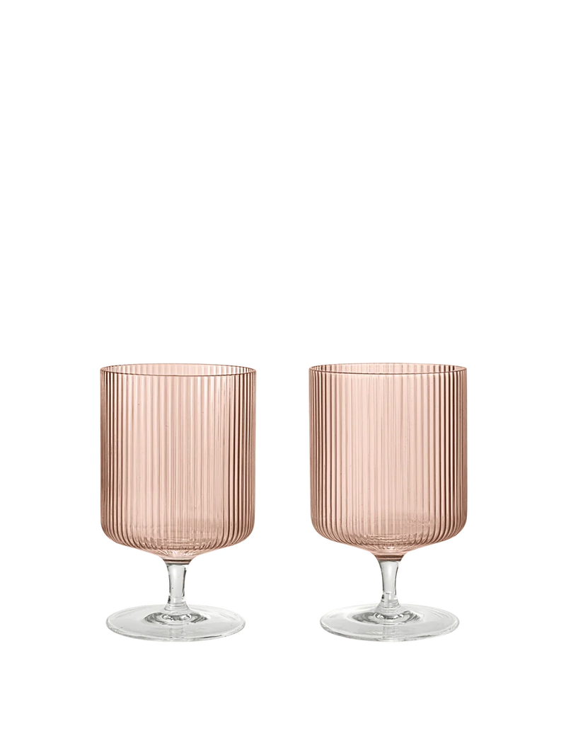 Ripple Wine Glasses - Set of 2 - Blush
