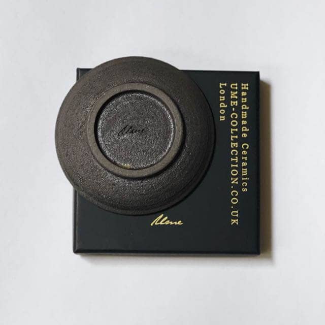 Incense & Smudging Dish - Black Stoneware and Gold Dome