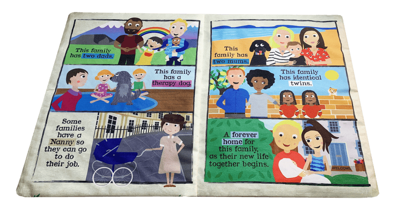 Crinkly Cloth Newspaper - What Makes A Family