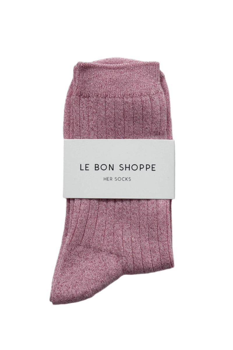 Her Socks - Sparkling Rose Glitter