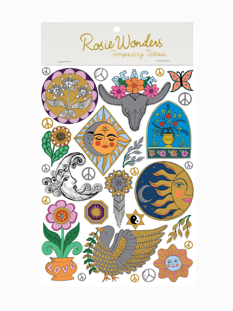 Temporary Tattoos - 70's New Age Tattoos